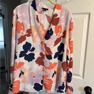 Halogen Button Down Women's Top - Multicolor Floral